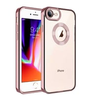 Apple iPhone 7 Kılıf Kamera Korumalı Logo Gösteren Omega Kılıf (Koyu Mor)
