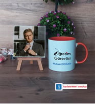 Öğretim Görevlisi Fotoğraflı Dekoratif Taş, Kupa Bardak Beyaz Hediye Öğretmenler Günü Hediyesi (Model 13)