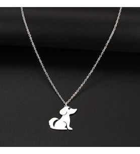 Kişiye Özel 925 Ayar Gümüş Köpek Kolye (Gümüş)