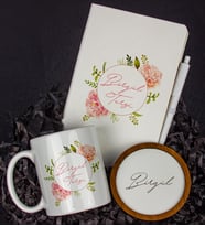 Kişiye Özel Defter Kalem Kupa Ve Bardak Altlığı Hediye Seti 103825 (Model 5)