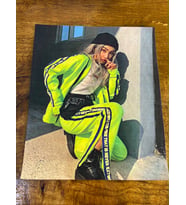 EŞORTMANLI KIZ ARMA DİKİŞ APLİKE 23X19 CM (Yeşil)