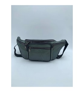 NahitaTyana Unisex Siyah Çok Cepli Hakiki Deri Freebag Bel Çantası (Yeşil)