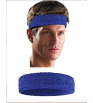 CKSpor Unisex Havlu Ter Bandı Kafa Bandı Tenis Saç Bandı Headband (Mavi)