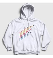 Presmono Unisex Beyaz Show Pilot Airplane Uçak Kapüşonlu Sweatshirt 411692tt (Beyaz)