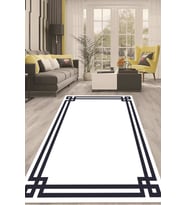 Dijital Kaymaz Taban Yıkanabilir Modern Renkli Salon Halısı Mutfak Halısı Yolluk ND-HT-430 (Lacivert)