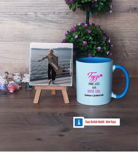 Teyze Daha Cool Fotoğraflı Dekoratif Taş, Kupa Bardak Beyaz Hediye (Model 4)