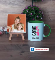Anneye Hediye Fotoğraflı Dekoratif Taş, Kupa Bardak Beyaz Hediye (Model 14)