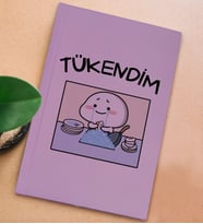 BK Gift Esprili Tasarım Serisi Sert Kapaklı Lila Defter, Arkadaşa Hediye, Yeni İş Hediyesi, Doğum Günü Hediyesi, Anı Defteri (Model 8)