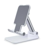 Masaüstü Telefon Standı Yükseklik ve Açısı Ayarlanabilir Telefon Tutucu ve Tablet Standı (Beyaz)