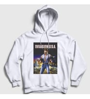 Presmono Unisex Beyaz invasion Chuck Norris Kapüşonlu Sweatshirt 257293tt (Beyaz)