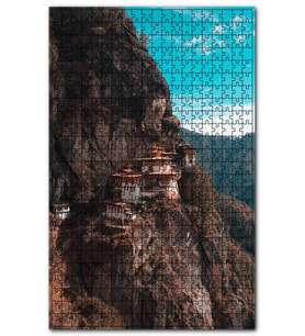 Cakapuzzle Kayalıklardaki Evler Puzzle Yapboz MDF (Ahşap) (1000 Parça)
