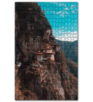 Cakapuzzle Kayalıklardaki Evler Puzzle Yapboz MDF (Ahşap) (1000 Parça)