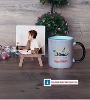 Mimara Hediye Fotoğraflı Dekoratif Taş, Kupa Bardak Beyaz Hediye (Model 9)