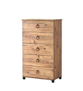 Buket Yüksek 5 Çekmeceli Şifonyer 73x45x125 Demonte  (Ceviz)