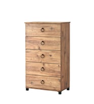 Buket Yüksek 5 Çekmeceli Şifonyer 73x45x125 Demonte  (Ceviz)