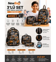 NewBag ERKEK SIRT OKUL ÇANTASI-3'LÜ SET  (YENİ SEZON) (Gri)