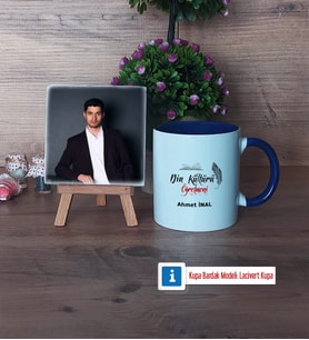 Din Kültürü Öğretmeni Fotoğraflı Dekoratif Taş, Kupa Bardak Beyaz Hediye (Model 3)