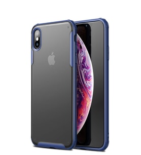 Microsonic Apple iPhone X Kılıf Frosted Frame (Lacivert)