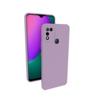 Infinix Hot 11 Play Kılıf Kamera Korumalı Silikon Rubber Arka Kapak (Lila)