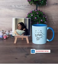 Doğum Günü Hediyesi Fotoğraflı Dekoratif Taş, Kupa Bardak Beyaz Hediye (Model 4)