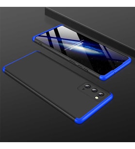 Galaxy Note 20 Kılıf Zore Ays Full Koruma Kılıf (Siyah-Mavi)