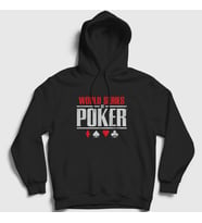 Presmono Unisex Gri Wsop World Series Of Poker Kapüşonlu Sweatshirt 363720tt (Siyah)