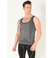 Sporcu Gym Seamless Dikişsiz T-shirt (GRİ MELANJ ) (Grimelanj)