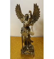 Avukat Adalet Kadın  Heykeli Themis Terazi Dekoratif (Gold)