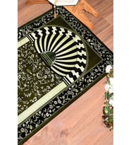 EVDEYA Dijital Baskılı Yıkanabilir Camii Motifli Hediyelik Namazlık Seccade 70x130cm, Seccade-34-gri, (Kahverengi)