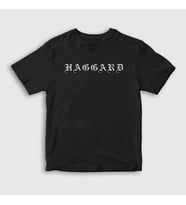 Presmono Unisex Çocuk Beyaz Logo Haggard T-Shirt 79912tt (Siyah)