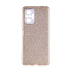 Xiaomi Redmi Note 10 Pro Kılıf Simli Parlak Shining Kapak (Gold)
