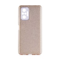 Xiaomi Redmi Note 10 Pro Kılıf Simli Parlak Shining Kapak (Gold)