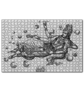 Cakapuzzle Hindu Tanrısı Vishnu Karakalem  Puzzle Yapboz MDF (Ahşap) (500 Parça)
