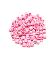 ASKI İÇİN  (BASKILI) BEDEN BONCUĞU 100 Adet (Pembe)