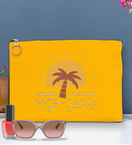 BK Gİft Yaz Temalı-6 Astarlı Portföy Çanta 30x21cm(12 Renk Seçeneği), Baskılı El Çantası, Organizer Çanta (Sarı)
