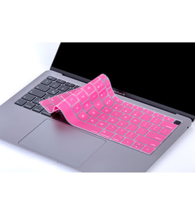 Laptop MacBook Air 13inc Klavye Koruyucu A1932 2018/2019 Amerika İngilizce Baskı (Pembe)