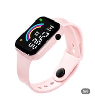 Beyaz Su Geçirmez Apple Watch Saat (AKILLI SAAT DEĞİLDİR) (Pembe)