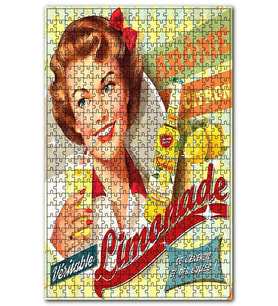 Cakapuzzle Limonata İçen Güzel Kadın Görseli Puzzle Yapboz MDF (Ahşap) (255 Parça)