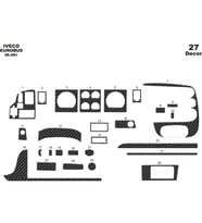 Meriç® Iveco Eurobus Ön Torpido Kaplama Maun 27 Parça 2006-2012 (Karbon)