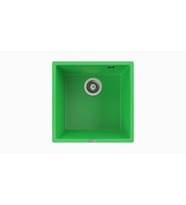 POLEX Cristalüx Granit Evye P-X40 Tezgah Altı Ve Tezgah Üstü Kare Mutfak Evyesi 53,8x44cm (Yeşil)