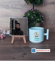 Blogger Fotoğraflı Dekoratif Taş, Kupa Bardak Beyaz Hediye (Model 12)