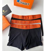 Jakoft Ultra Rahat Esnek %95 Pamuklu Üçlü Kutulu Erkek Boxer (Turuncu)
