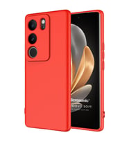 Microsonic Vivo V29 5G Kılıf Groovy Soft Siyah (Kırmızı)