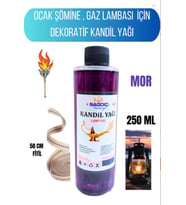 Sağdıç Saraciye Kandil Yağı Kokusuz Dumansız Iç Mekan Kandil Sıvısı 250 Ml+50cm Fitil kendallr0y (Mor)