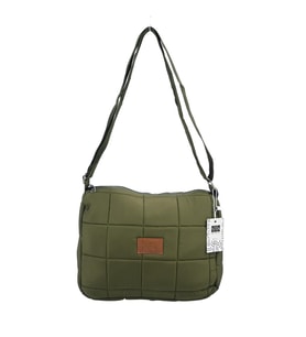 SİA ÇANTA SİMİLON KABARTMALI KAPİTONE PUF KUMAŞ SHOPPER  ÇANTA RAHAT ÇAPRAZ  ASKILI HAFİF , İÇ ASTARLI KALİTELİ MALZEME MÜKEMMEL İŞÇİLİK (Koyu Yeşil)