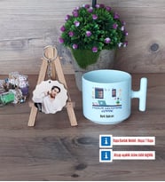 Yazılım Geliştirme Uzmanı Kupa Bardak Beyaz ve Fotoğraflı Ahşap Anahtarlık Hediye (Model 12)