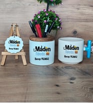 Maden Mühendisi Hediye Sepeti Kupa Bardak T Kulplu, Kalemlik ve Anahtarlık Mühendisler Günü Hediyesi (Model 3)