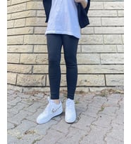 İç Giyim Kışlık İçlik Şardonlu Unisex Ağlı Termal Tayt (Antrasit)
