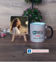 Ortopedi Uzmanı Fotoğraflı Dekoratif Taş, Kupa Bardak Beyaz Hediye (Model 9)
