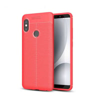 Xiaomi Redmi Note 5 Pro Kılıf Deri Tarzı Niss Silikon Case (Kırmızı)